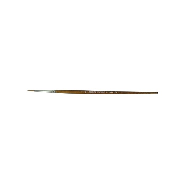 Size 2 Pure Red Sable Round Artist Brush